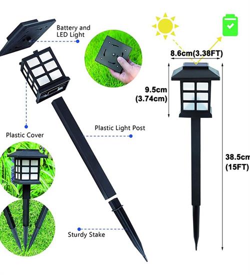 GÜNEŞ ENERJİSİ SOLAR 5W ÇİM ARMATÜRÜ GÜN IŞIĞI SARI LED (6 ADET)