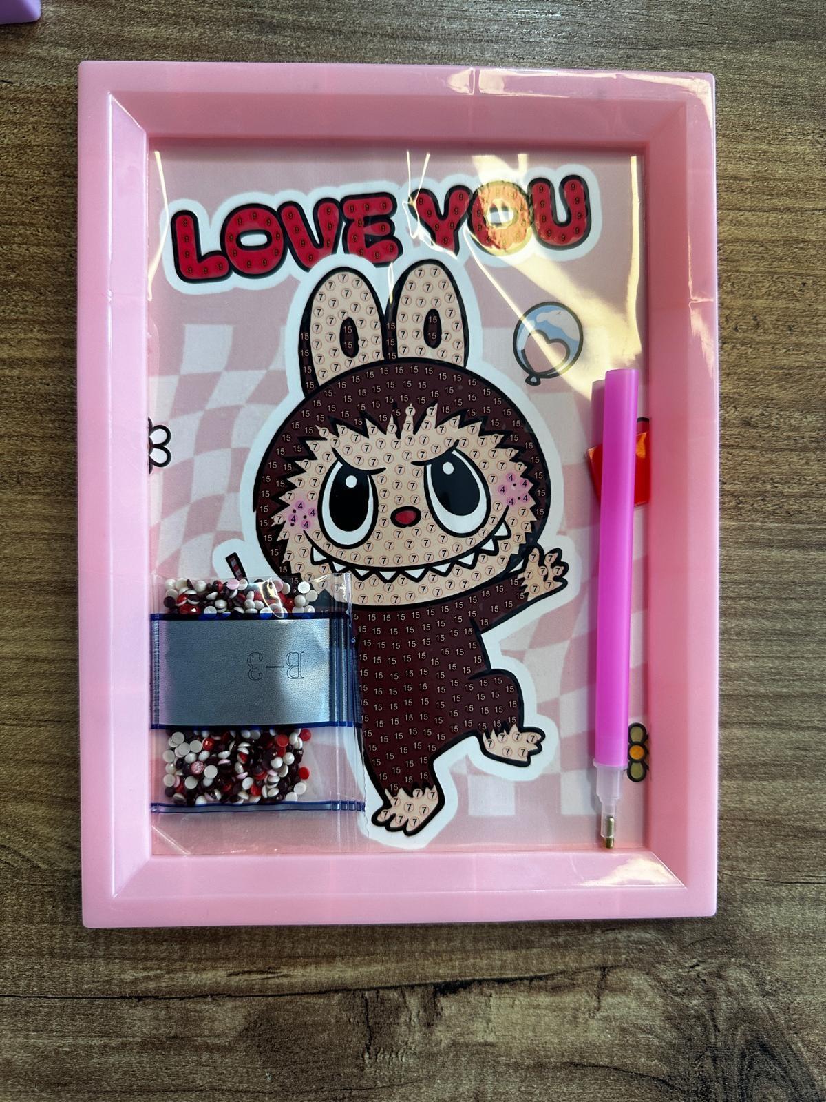 LABUBU Elmas Boncuk Yapıştırma Taşlı Mozaik Elmas Puzzle