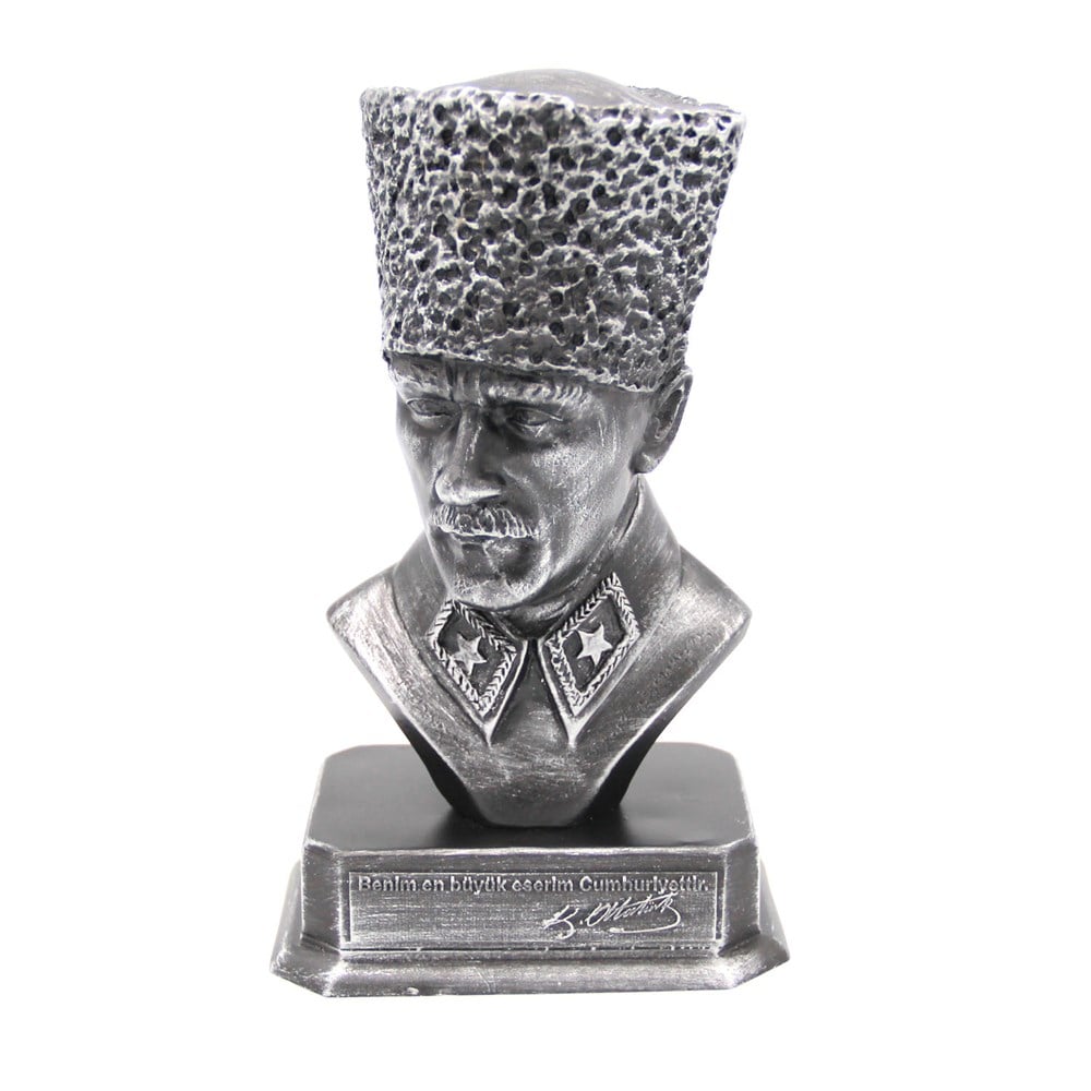 Mustafa Kemal Atatürk Büst Gümüş