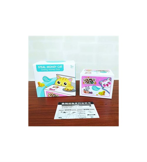 Para Lovely Cat Kumbara - Hırsız Kedi Kumbara Eğlenceli Pilli Kumbara