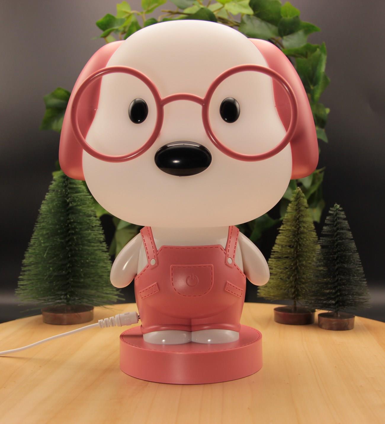 Pembe Köpek Gece Lambası ve Masa Lambası