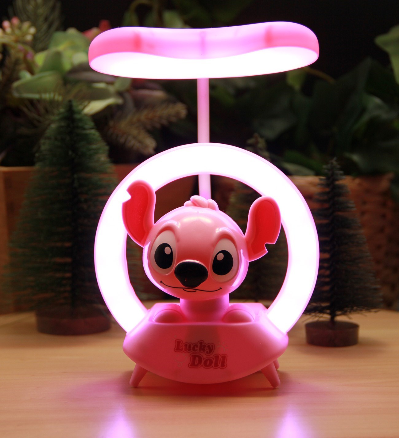 Pembe STİTCH Gece Lambası Şarjlı