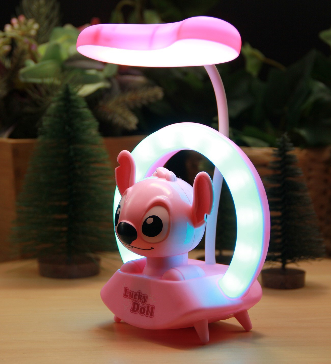 Pembe STİTCH Gece Lambası Şarjlı
