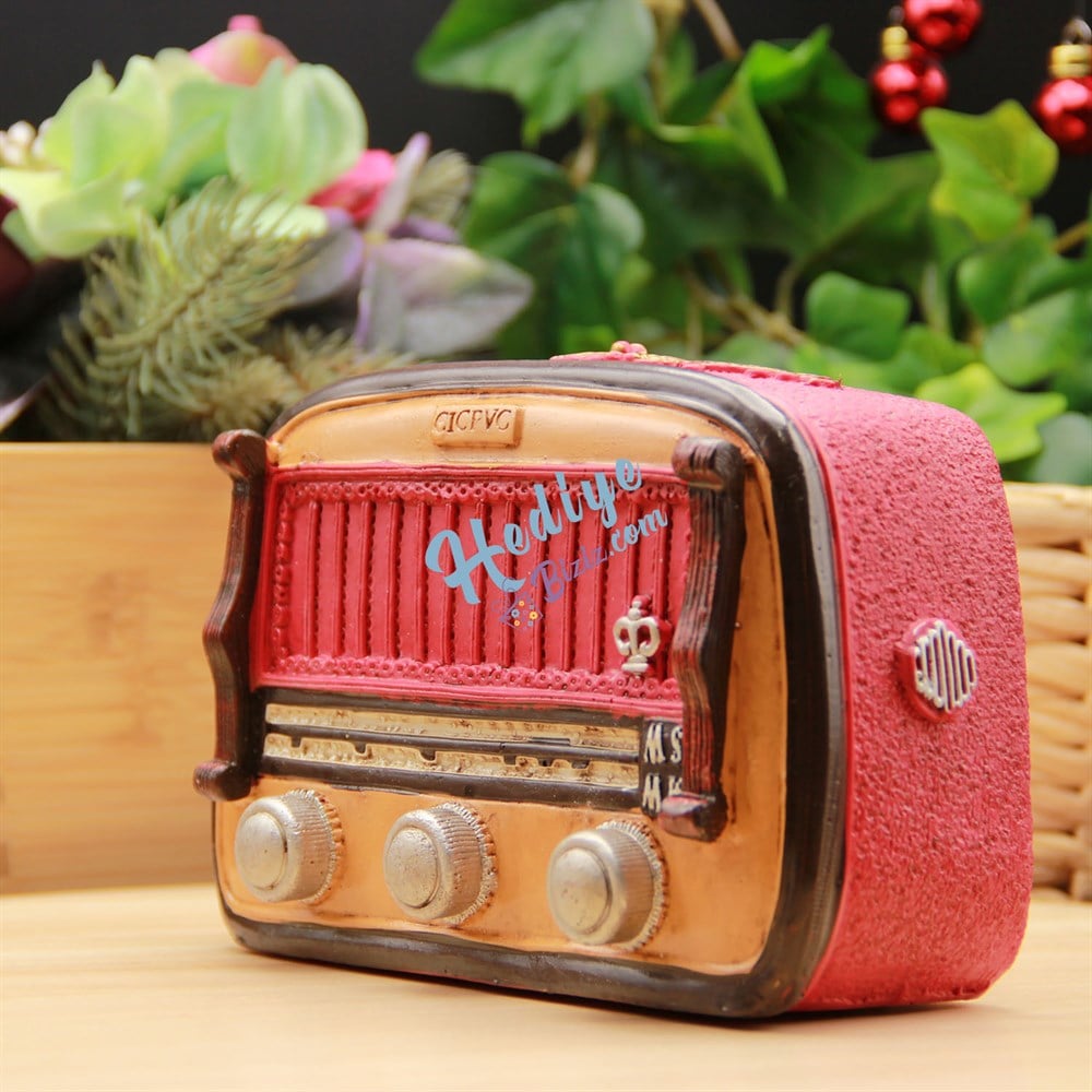 Radyo Kumbara Nostaljik Retro Kırmızı