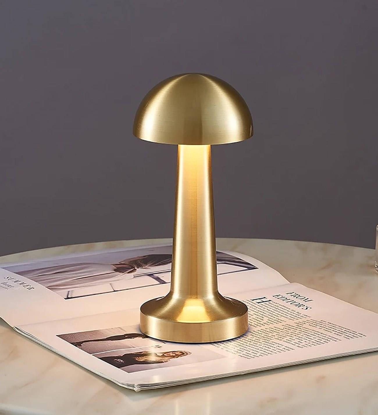 Şarjlı Dokunmatik Led Masa Lambası - GOLD Rengi