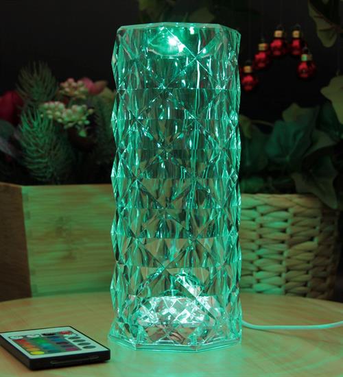 Şarjlı ve Uzaktan Kumandalı RGB Kristal Masa Lambası