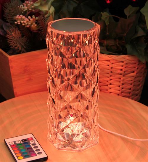 Şarjlı ve Uzaktan Kumandalı RGB Kristal Masa Lambası
