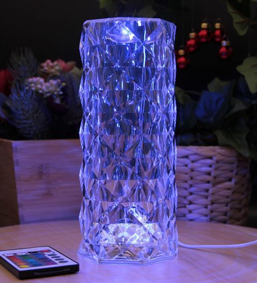 Şarjlı ve Uzaktan Kumandalı RGB Kristal Masa Lambası