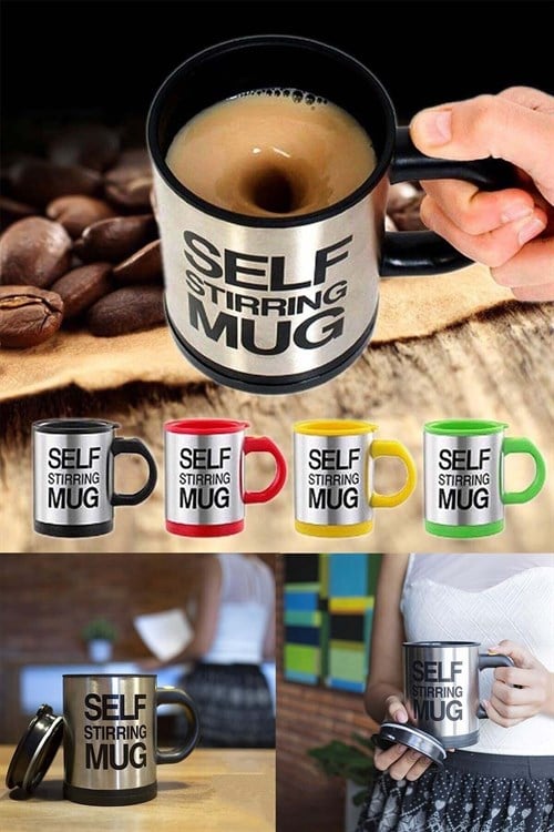 Self Stirring Mug - Kendi Kendini Karıştıran Mikser Kupa Termos Bardak