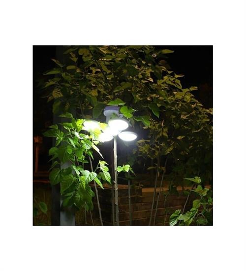 SOLAR GÜNEŞ ENERJİLİ VE USB SARJLI 5 KANATLI BAHÇE AYDINLATMA LED ASKILI PRATİK KAMP LAMBASI