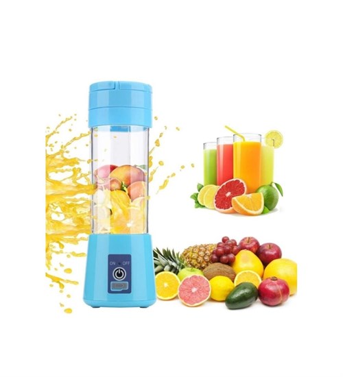 Taşınabilir ve Şarj Edilebilir Smoothie - El Blender - MAVİ