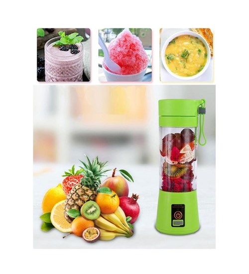 Taşınabilir ve Şarj Edilebilir Smoothie - El Blender - YEŞİL