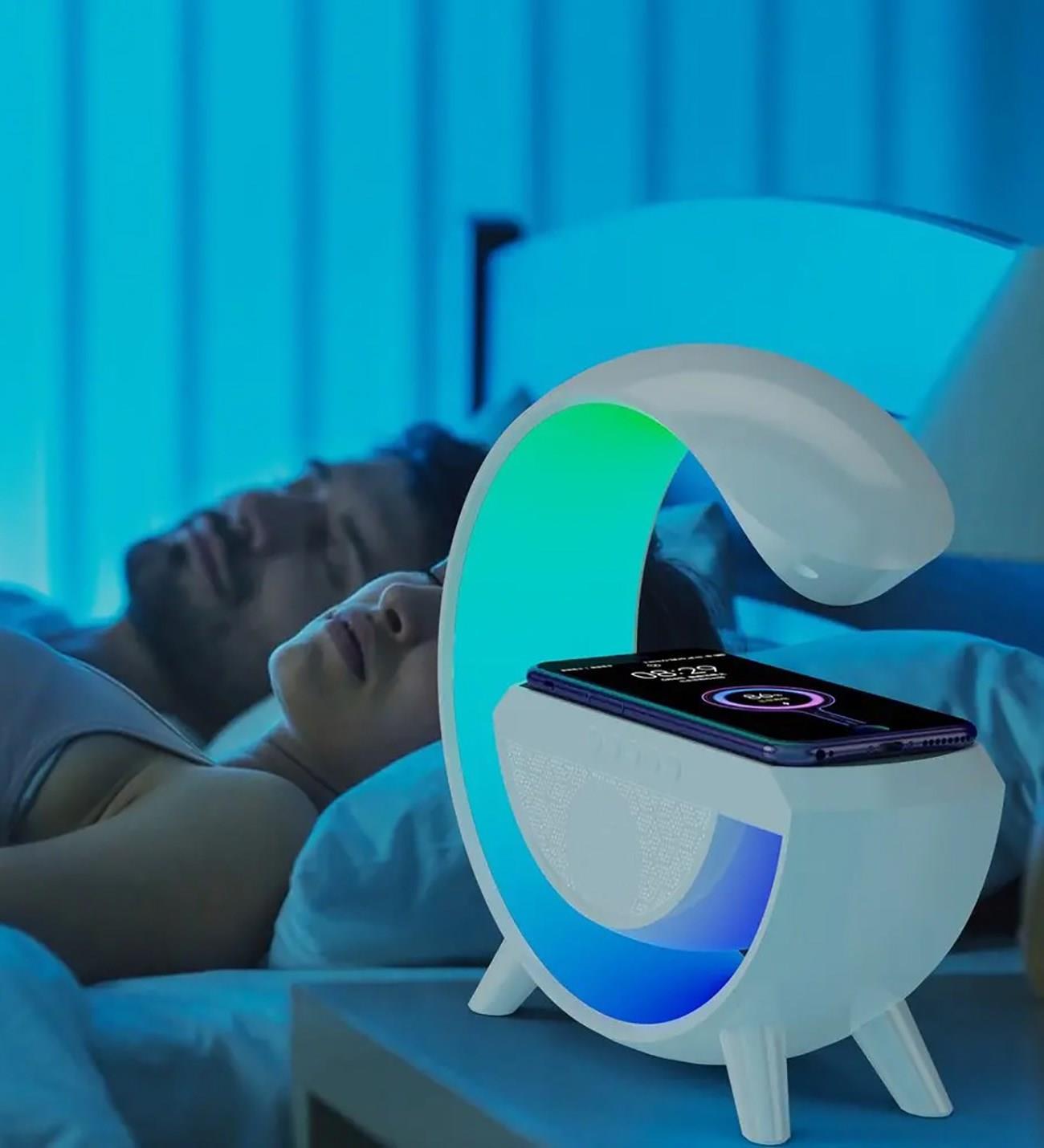 Telefon Şarjlı - Bluetooth Hoparlörlü ve Işıklı RGB LED Işıklı Lamba