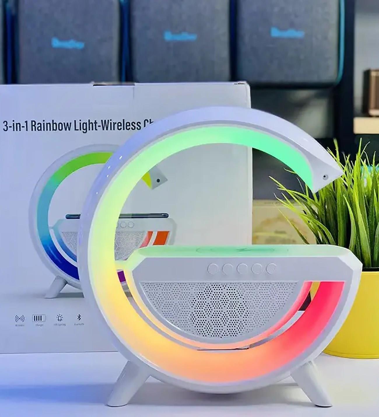 Telefon Şarjlı - Bluetooth Hoparlörlü ve Işıklı RGB LED Işıklı Lamba