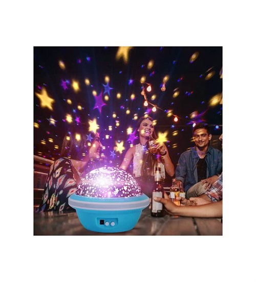Ufo Starmaster Projeksiyon Gece Lambası MAVİ