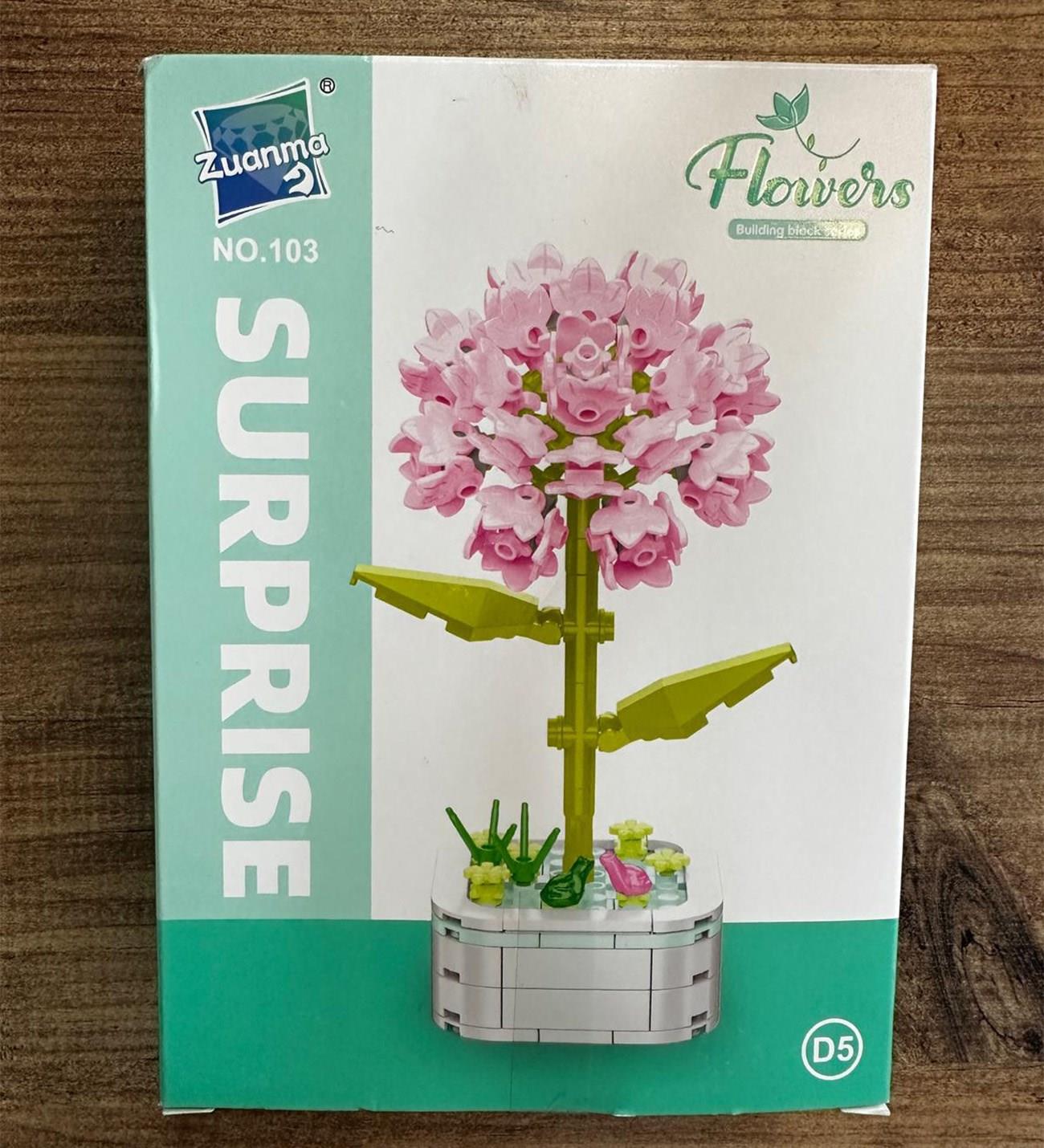 Yapı Bloğu Çiçek Serisi  Lego- Pembe
