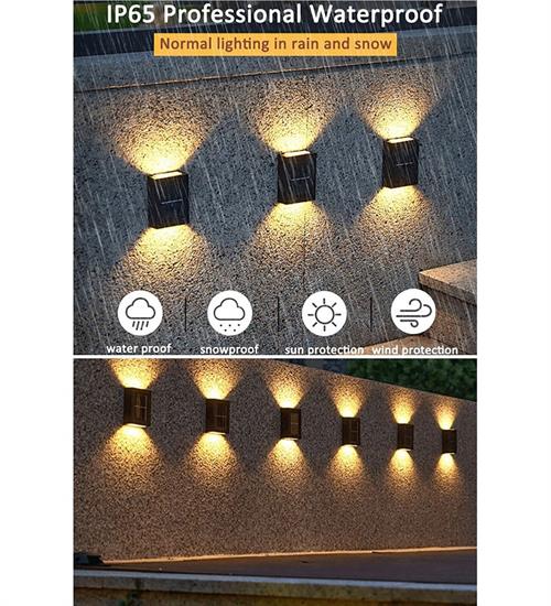 YENİ MODEL SOLAR GÜNEŞ ENERJİLİ ÇİFT TARAFLI DUVAR LAMBASI