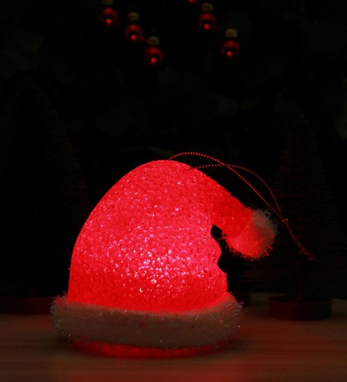 Yılbaşı Işıklı Noel Şapkası Merry Christmas