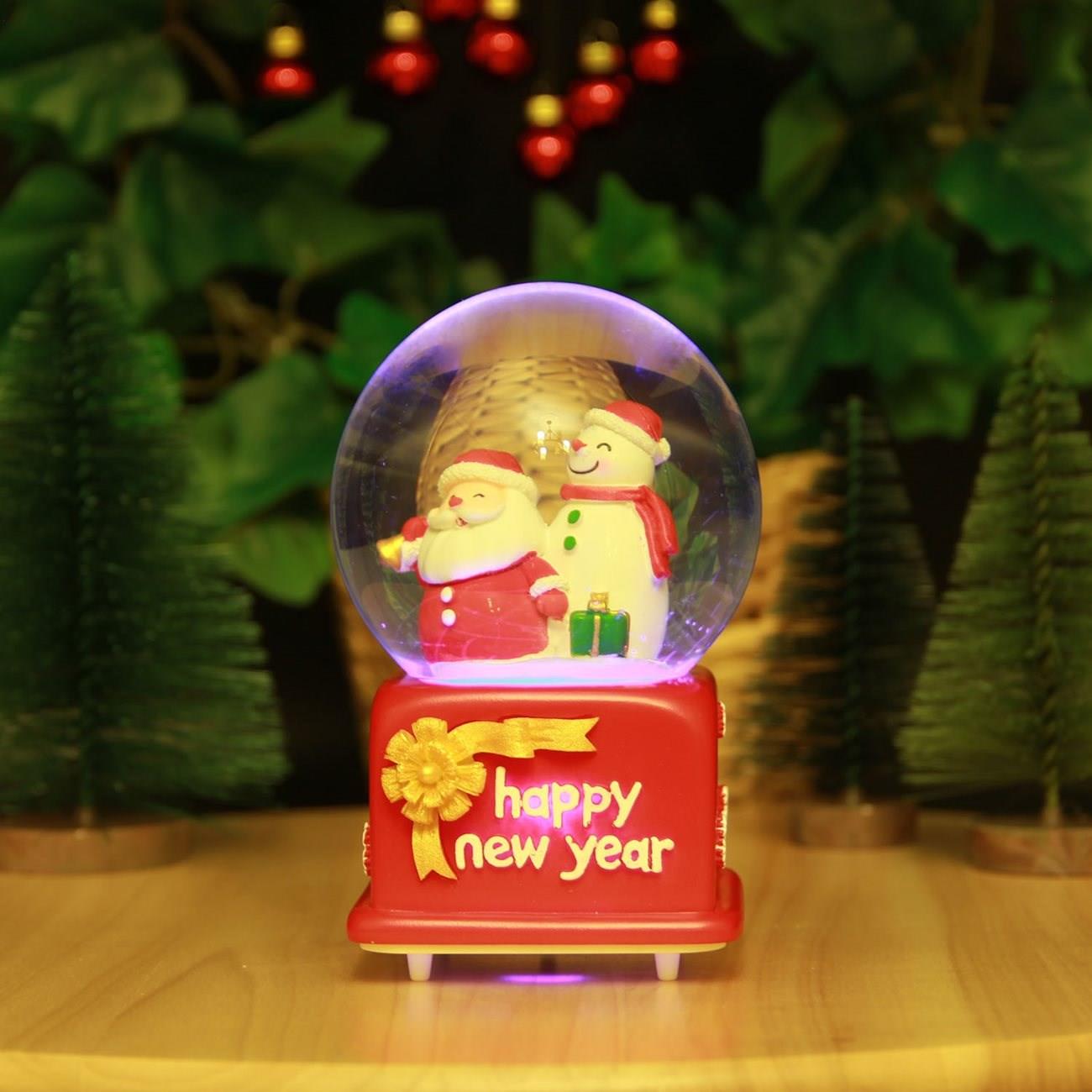 Yılbaşı Işıklı ve Müzikli Happy New Year Kar Küresi 