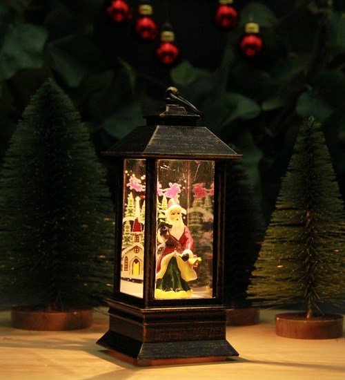 Yılbaşı Noel Işıklı Fener Lamba Merry Christmas