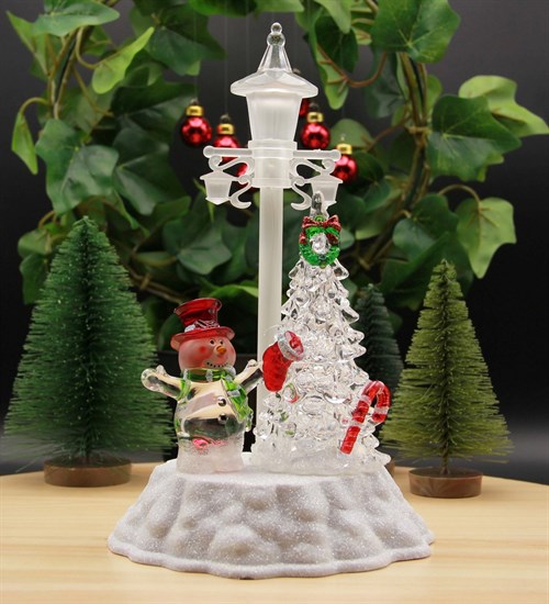 Yılbaşı Noel Kardan Adam Işıklı Fener Lamba Merry Christmas
