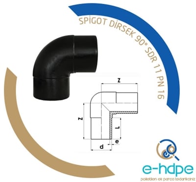 Spigot 250/90° Dirsek
