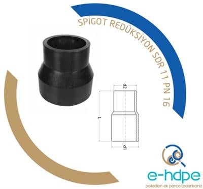 Spigot Redüksiyon Ø 225/140 mm.