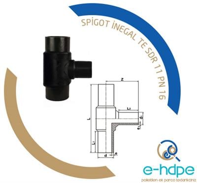 Spigot İnegal Te Ø 315/125 mm.