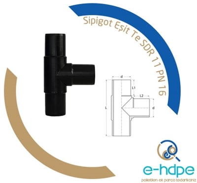 Sipigot Eşit Te Ø 63 mm.