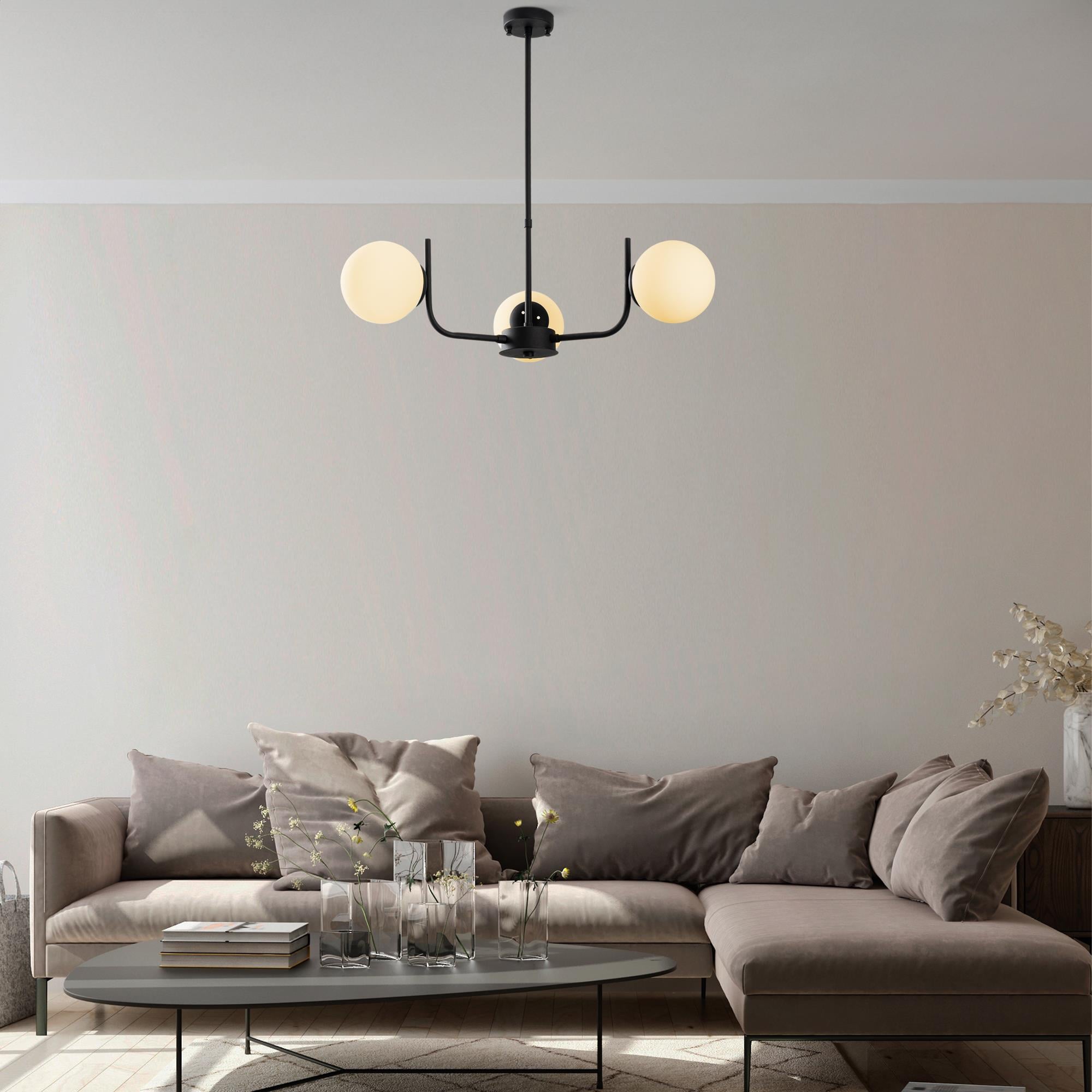 ANTLER-13767, CAMLI 3'LÜ AVİZE 
