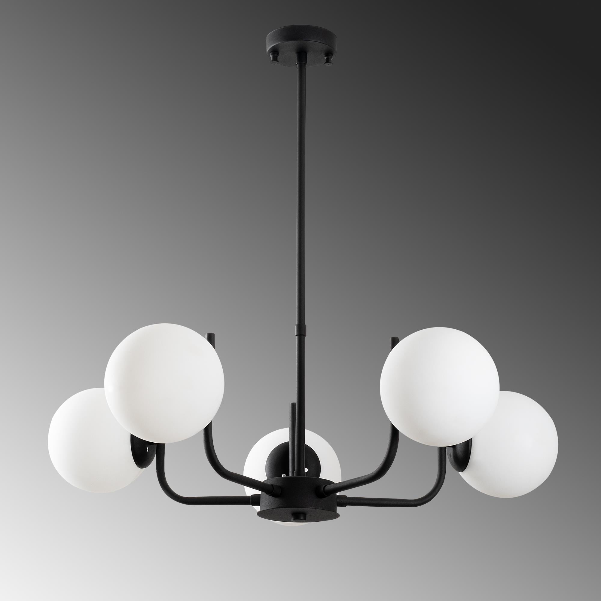 ANTLER-13768, CAMLI 5'Lİ AVİZE 