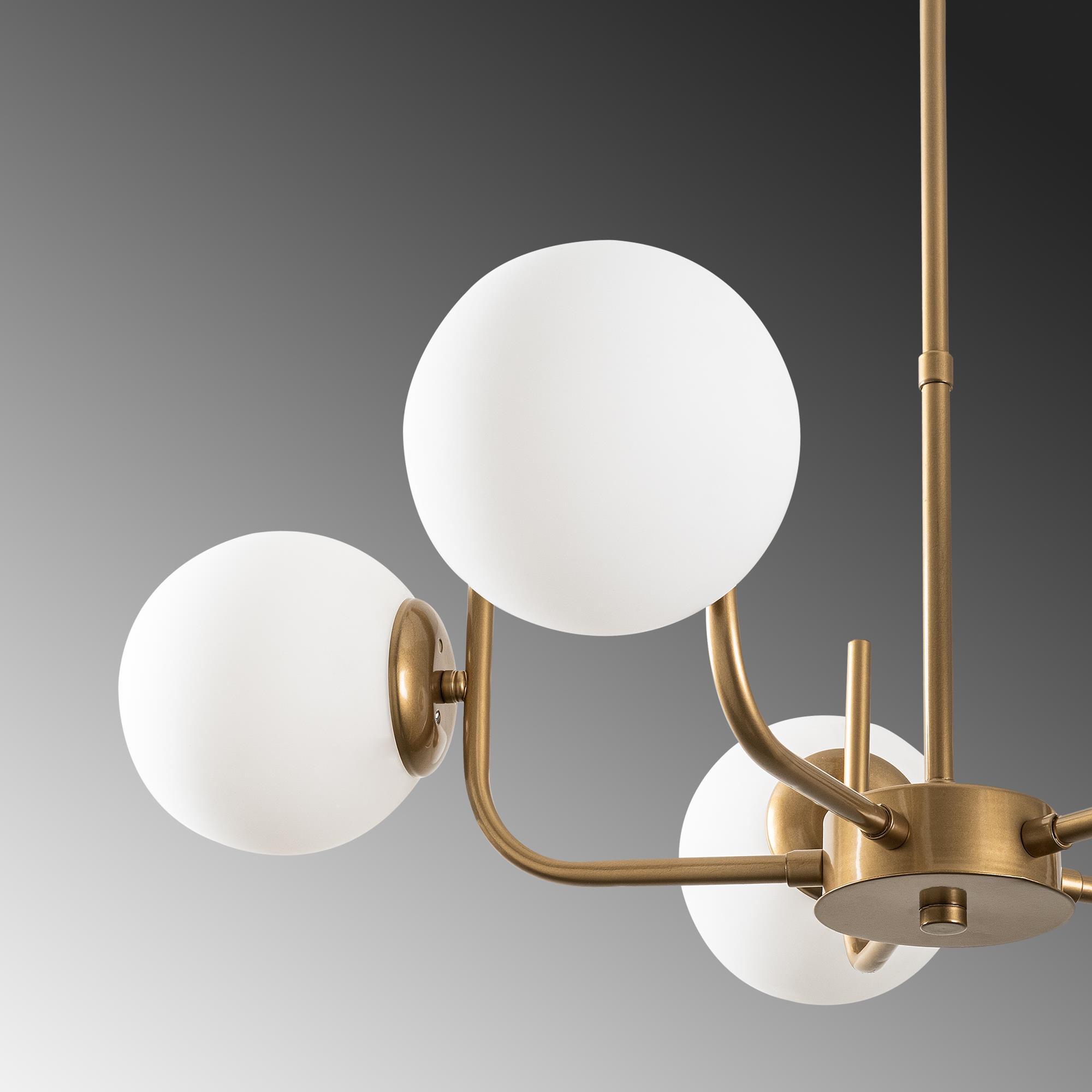 ANTLER-13773, CAMLI 5'Lİ AVİZE 