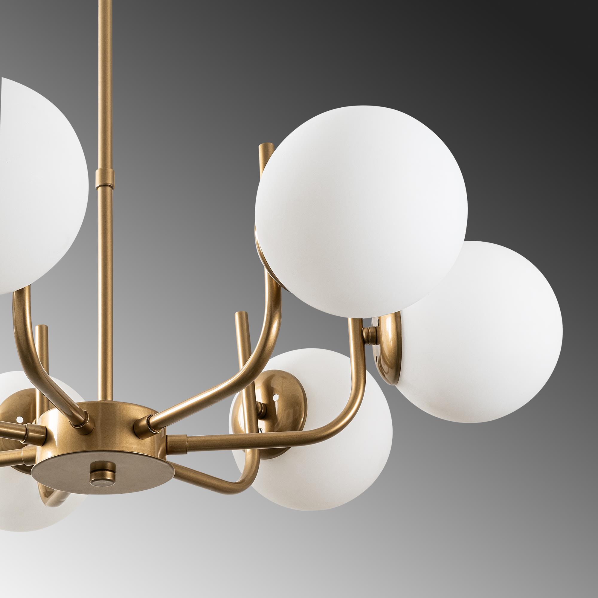 ANTLER-13774, CAMLI 7'Lİ AVİZE 