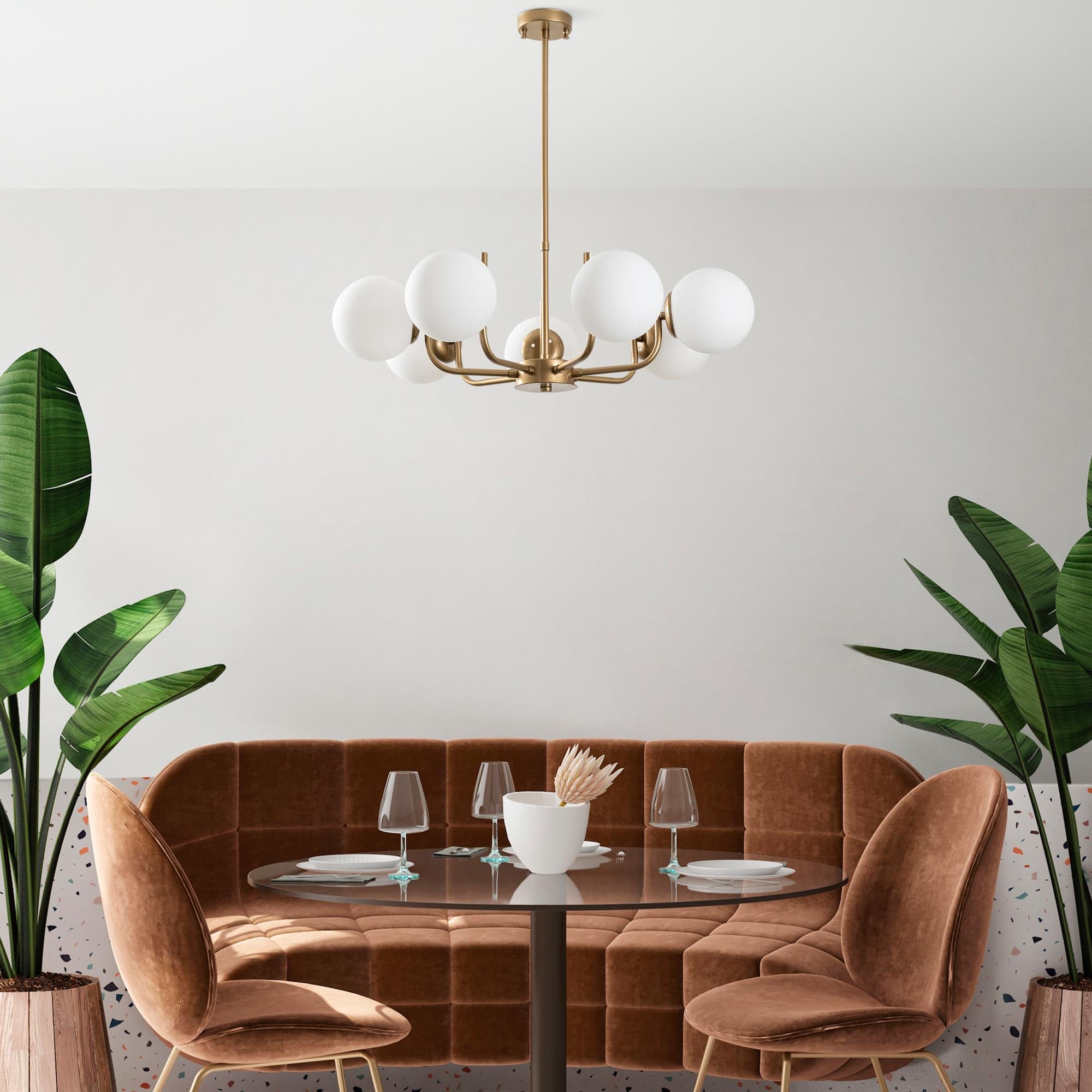 ANTLER-13774, CAMLI 7'Lİ AVİZE 