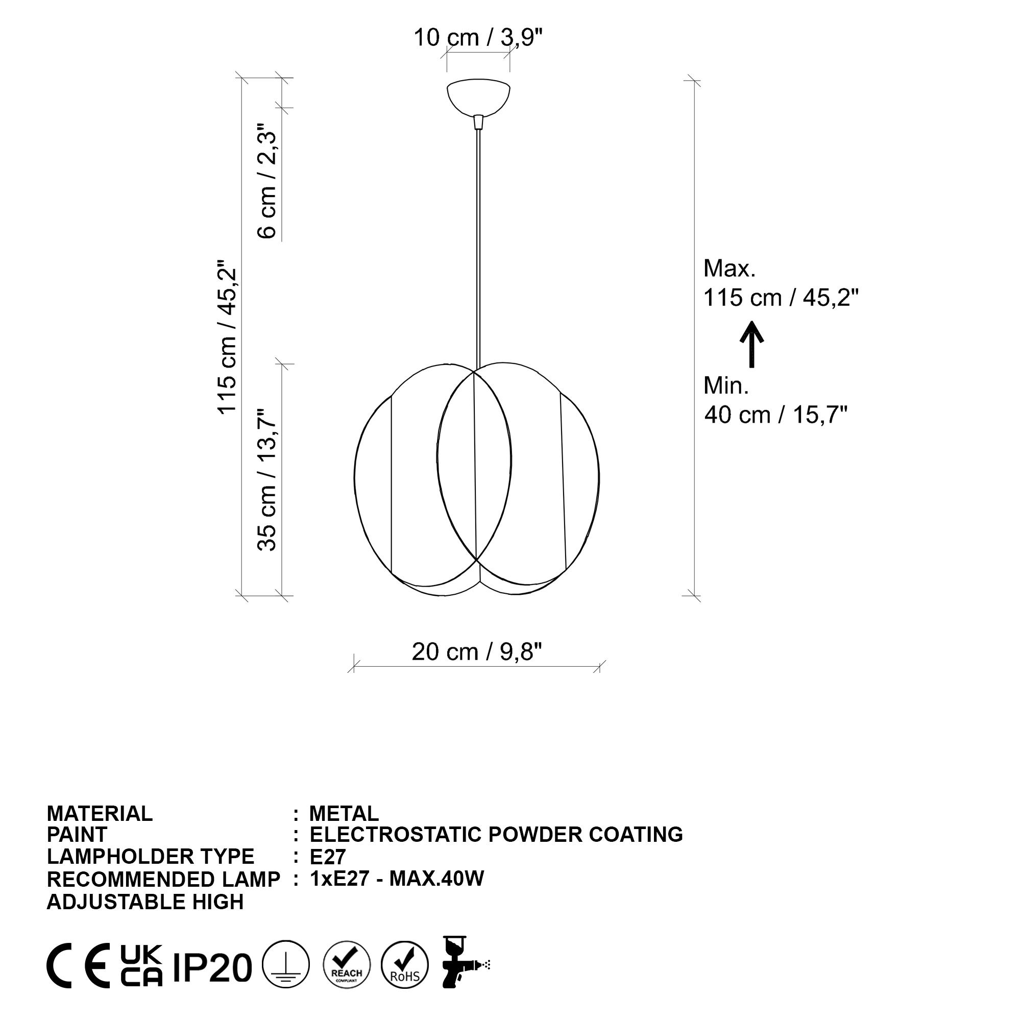 CORNER-13784, METAL TEKLİ  SARKIT