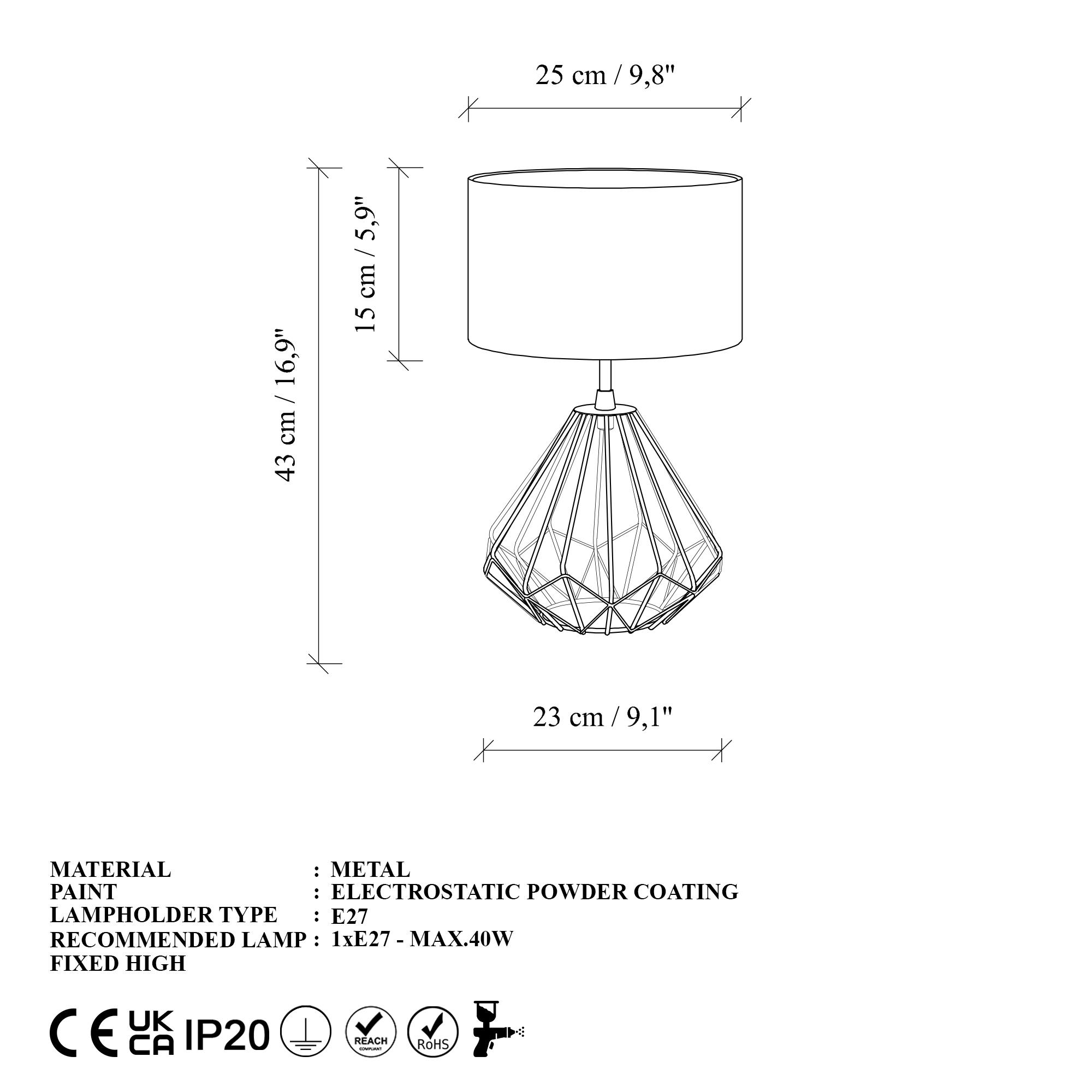 DIAMOND-S-707-SET, DIAMOND MASA LAMBASI