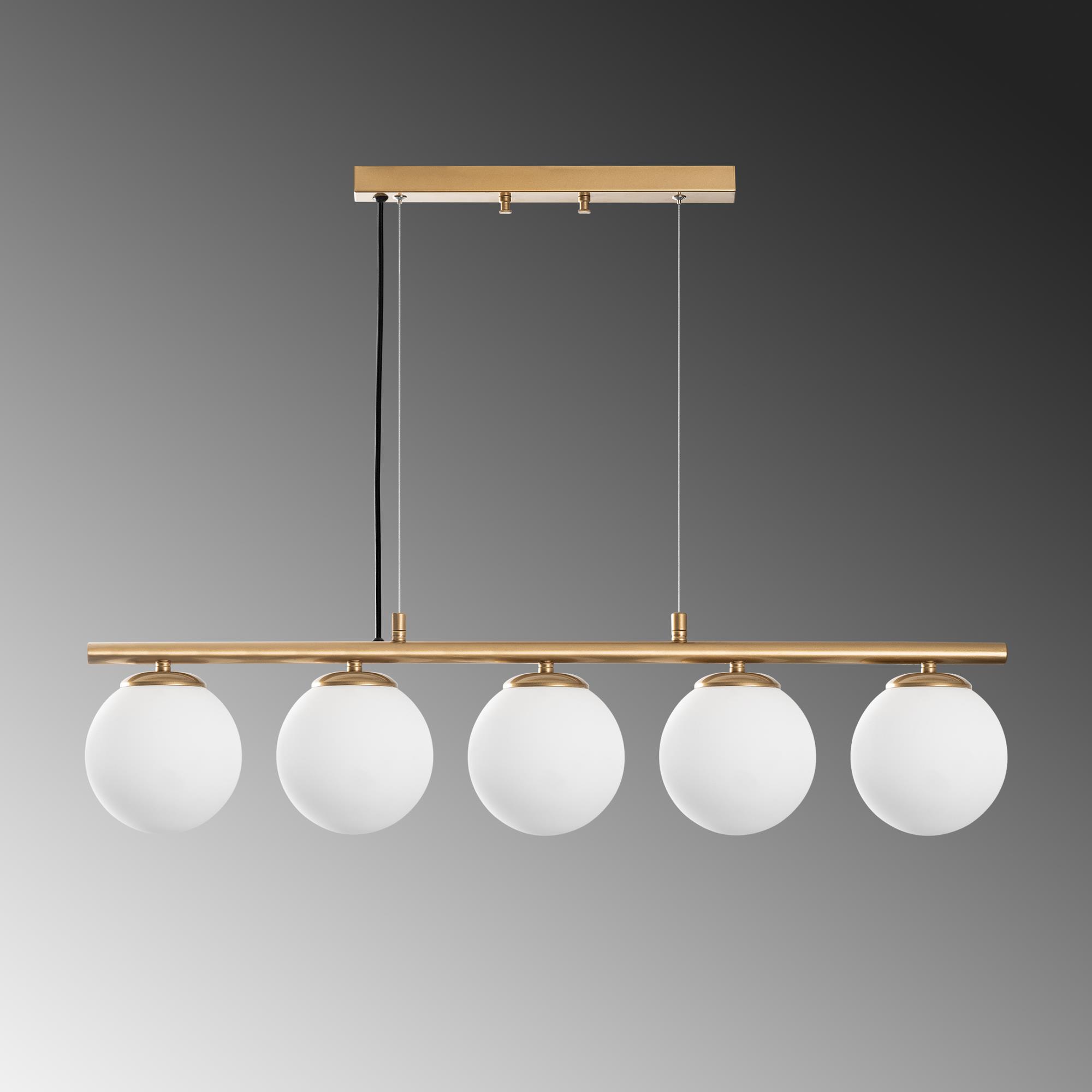 DUAL-13764, CAMLI 5'Lİ AVİZE 
