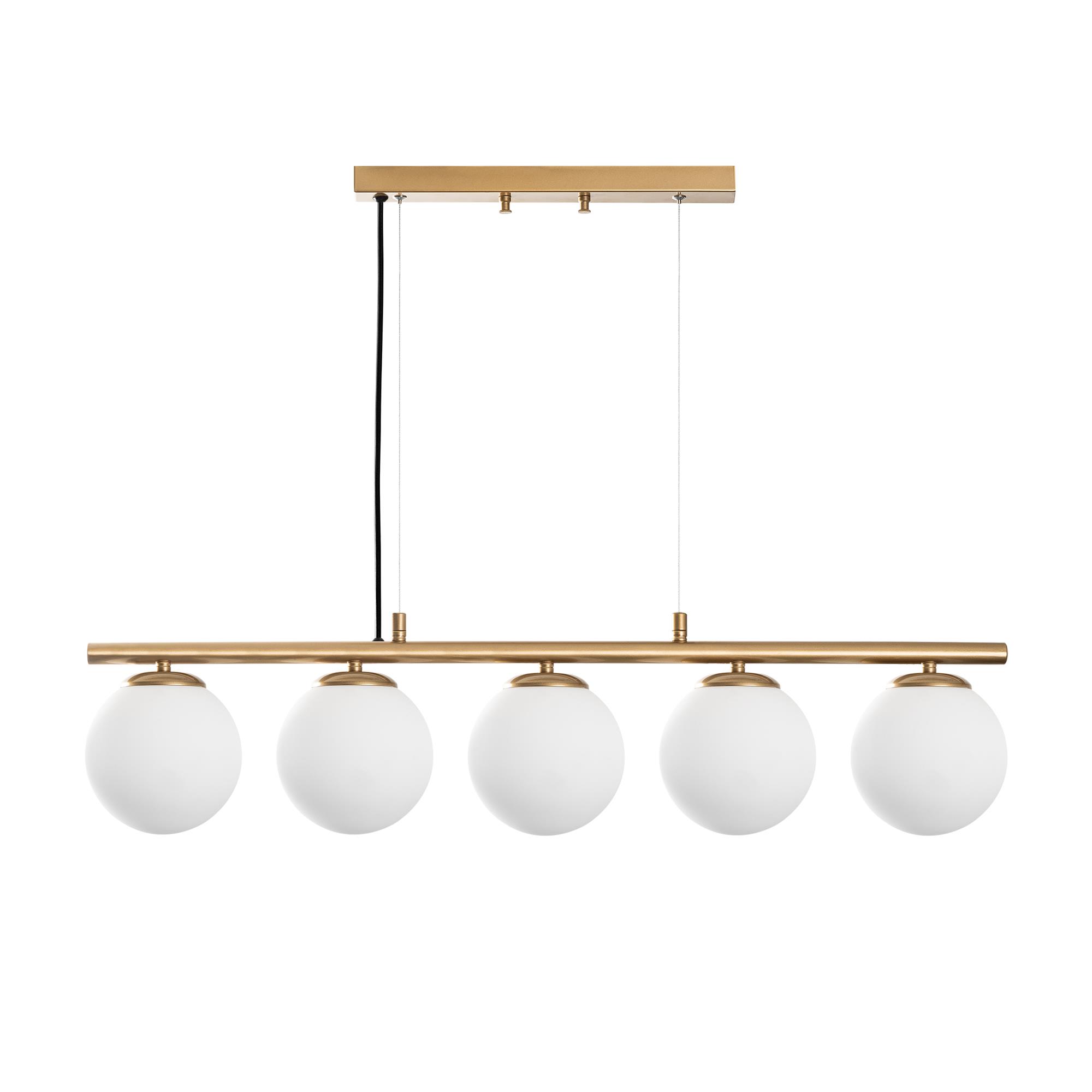 DUAL-13764, CAMLI 5'Lİ AVİZE 