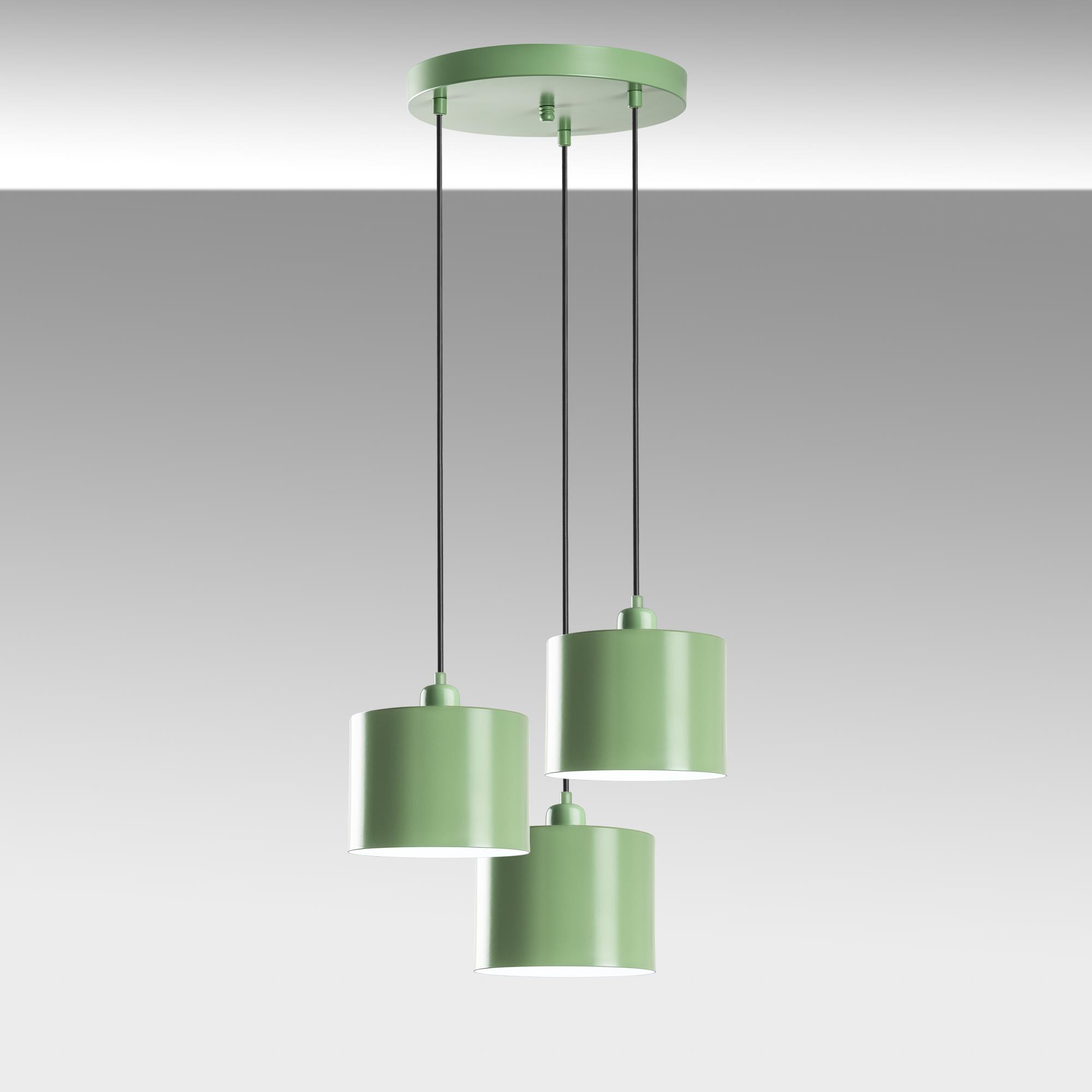 DUZ-195MINTGREEN-3, METAL SIVAMA 3'LÜ TEPSİ SARKIT