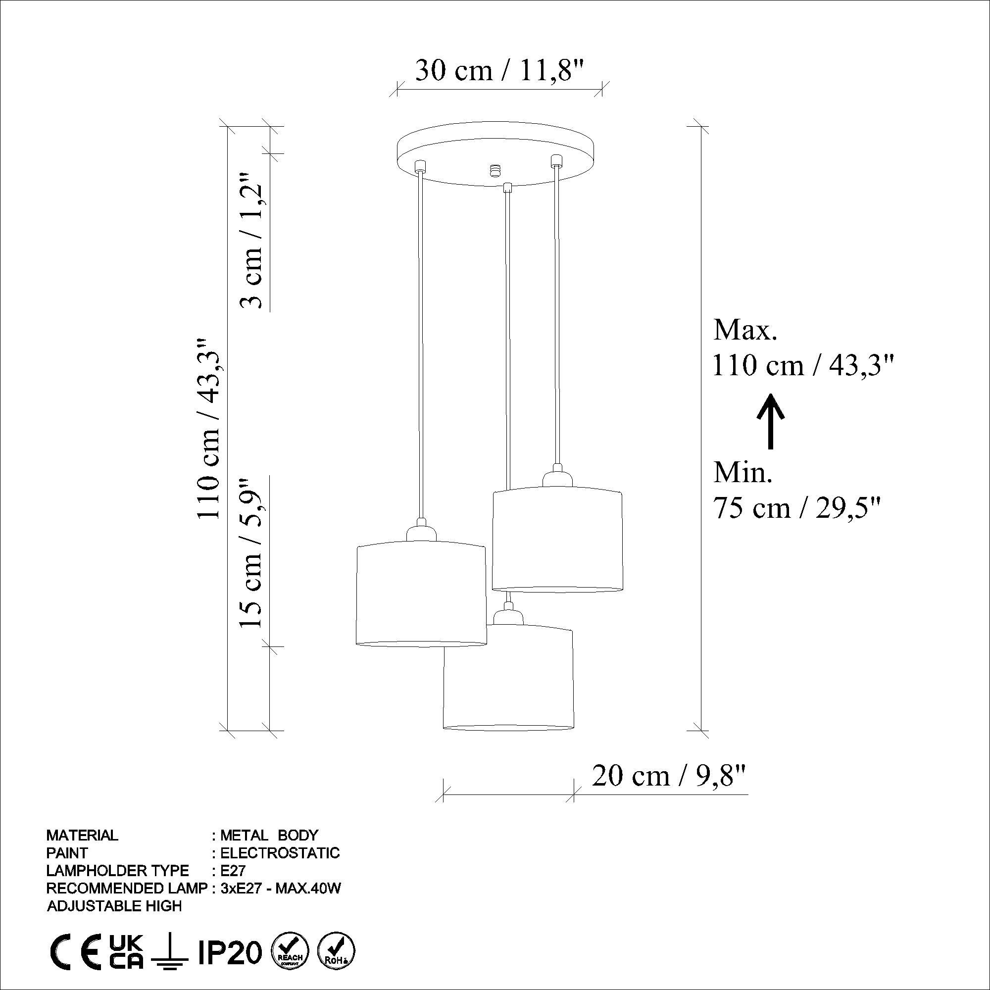 DUZ-195ORANGE-3, METAL SIVAMA 3'LÜ TEPSİ SARKIT