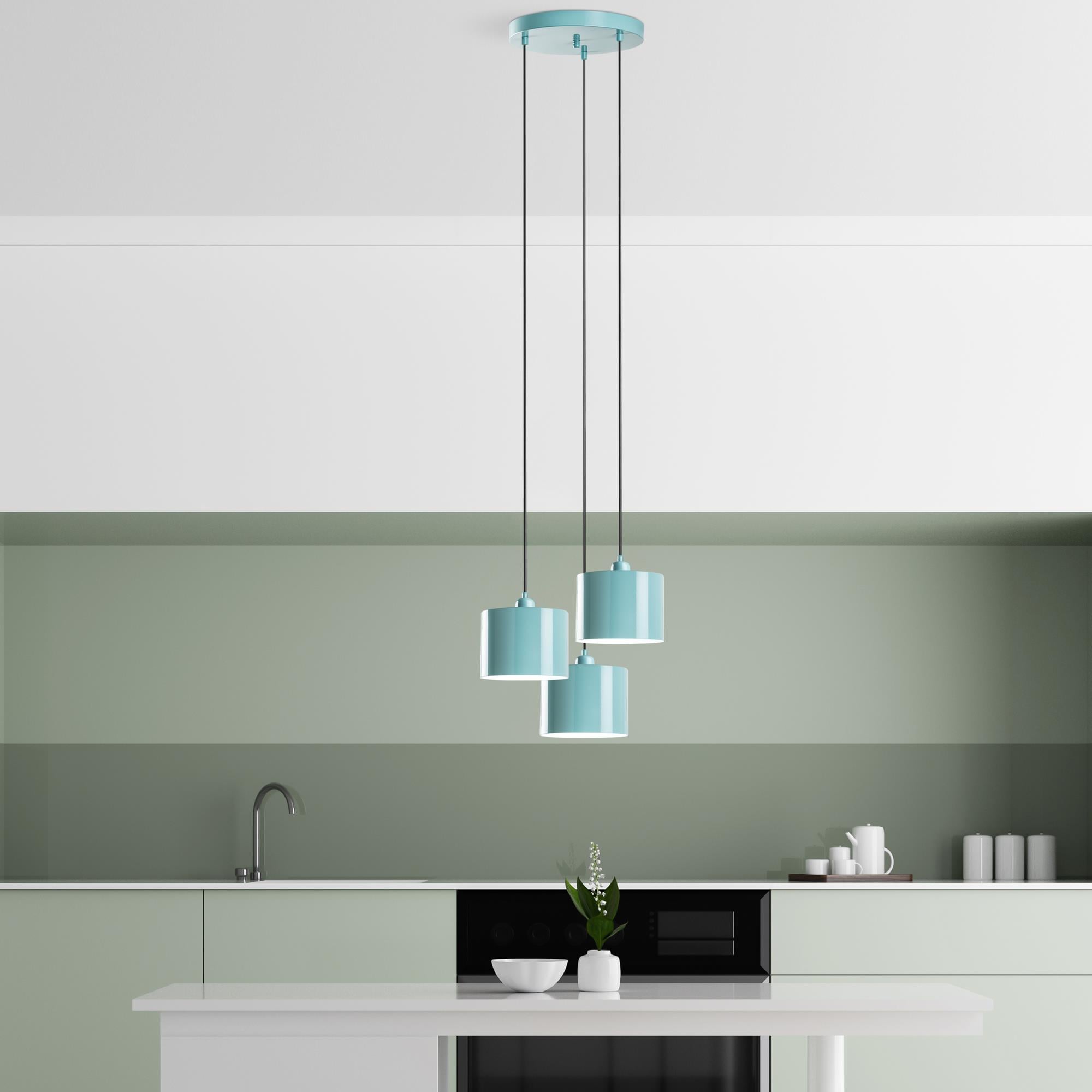 DUZ-195TURQUOISE-3, METAL SIVAMA 3'LÜ TEPSİ SARKIT