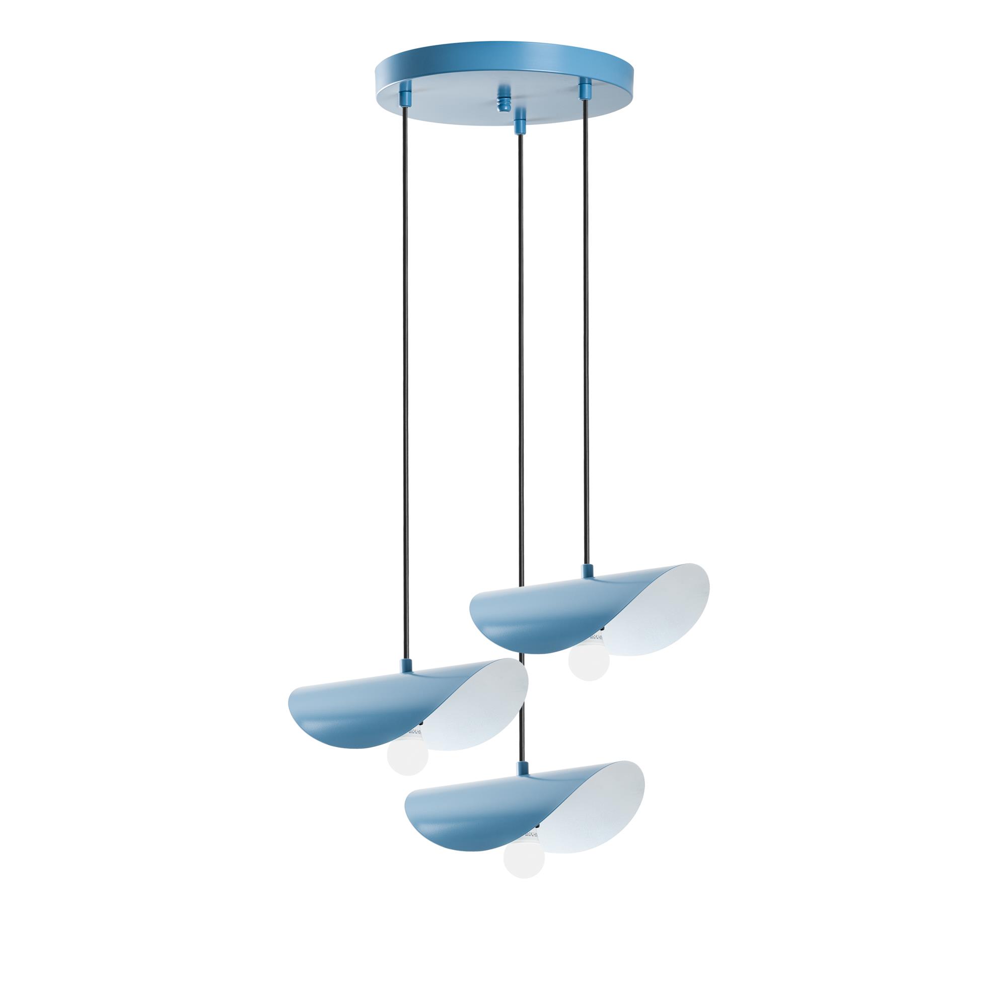 EGER-MR-964-LIGHTBLUE, METAL SIVAMA 3'LÜ TEPSİ SARKIT
