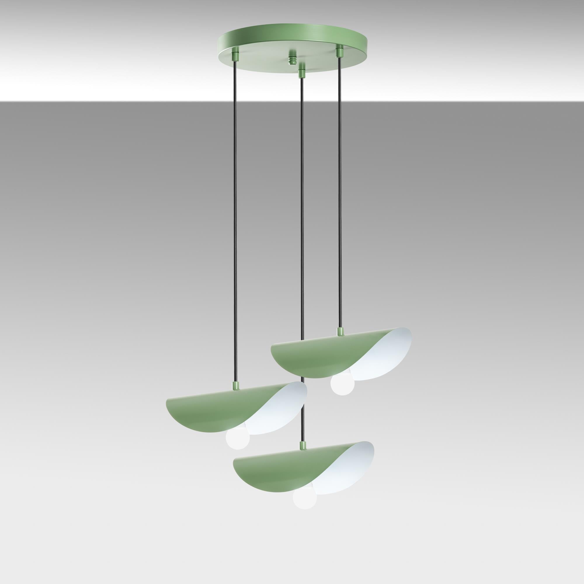 EGER-MR-964-MINTGREEN, METAL SIVAMA 3'LÜ TEPSİ SARKIT