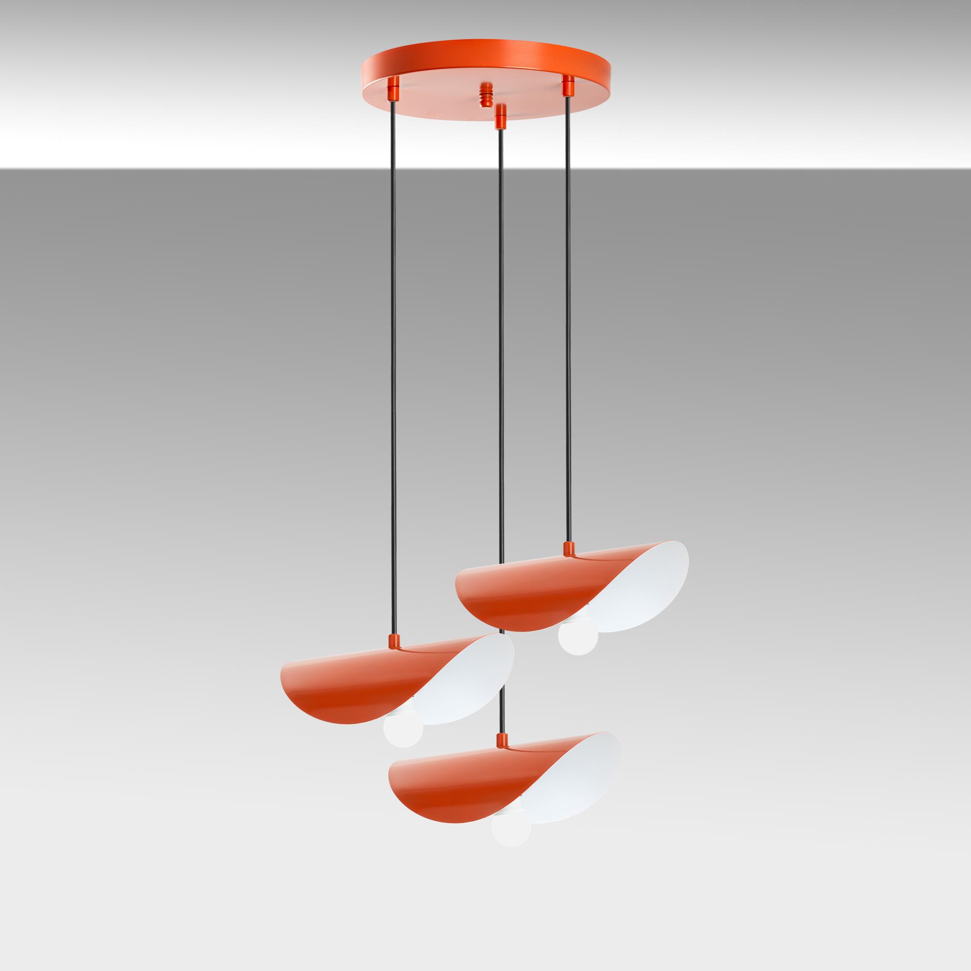 EGER-MR-964-ORANGE, METAL SIVAMA 3'LÜ TEPSİ SARKIT