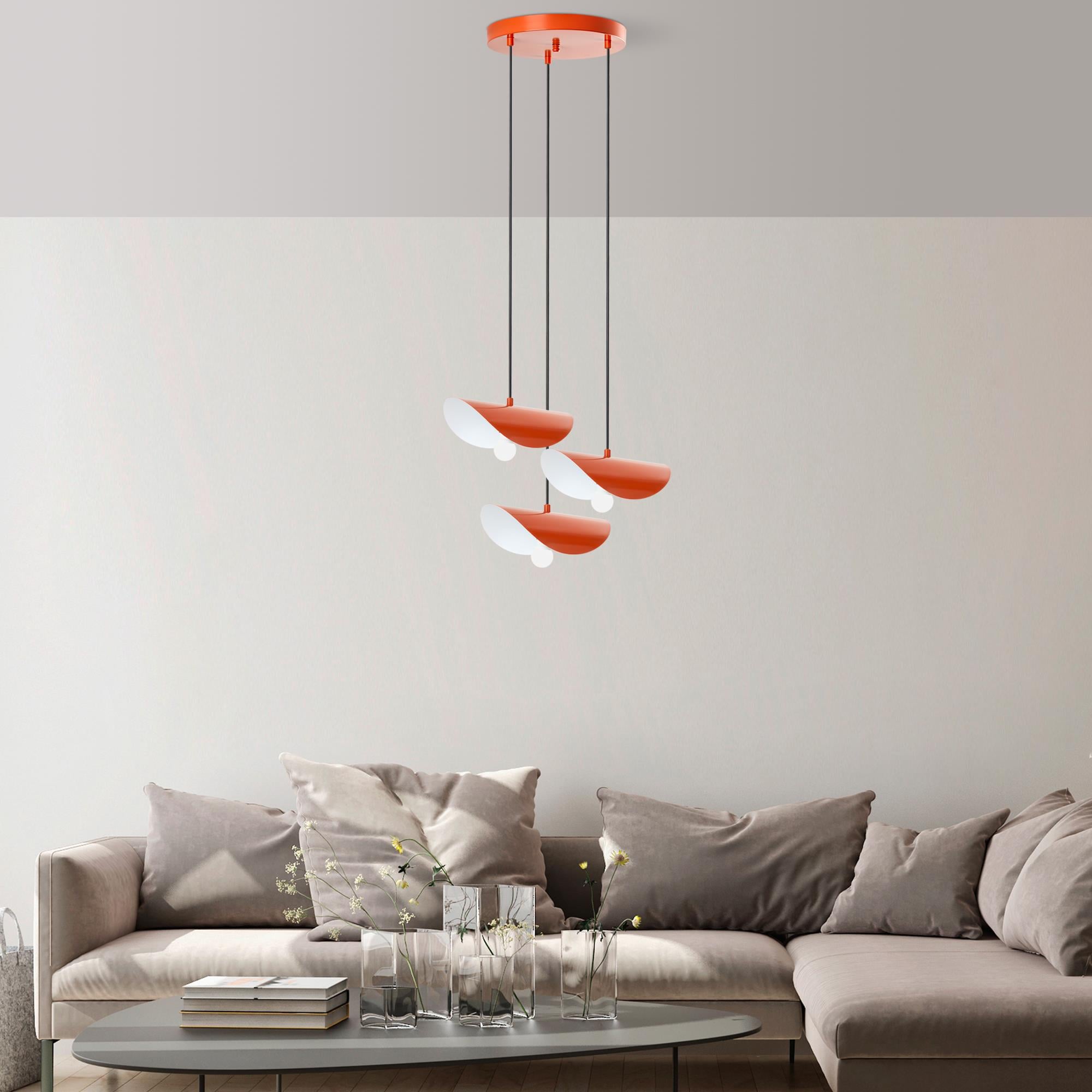 EGER-MR-964-ORANGE, METAL SIVAMA 3'LÜ TEPSİ SARKIT