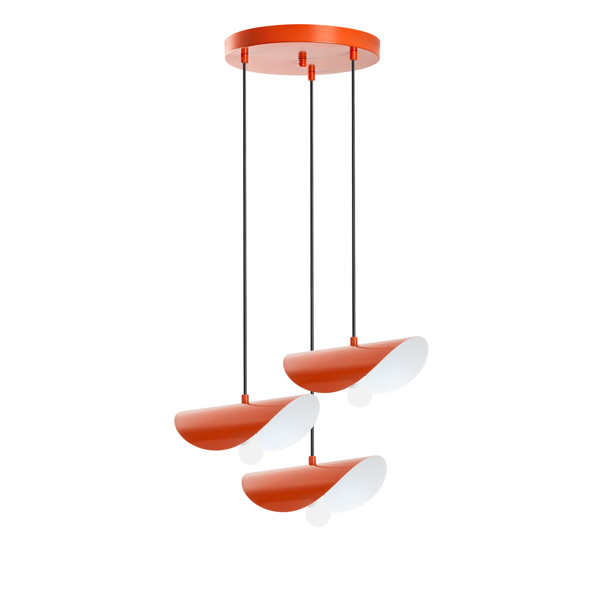 EGER-MR-964-ORANGE, METAL SIVAMA 3'LÜ TEPSİ SARKIT