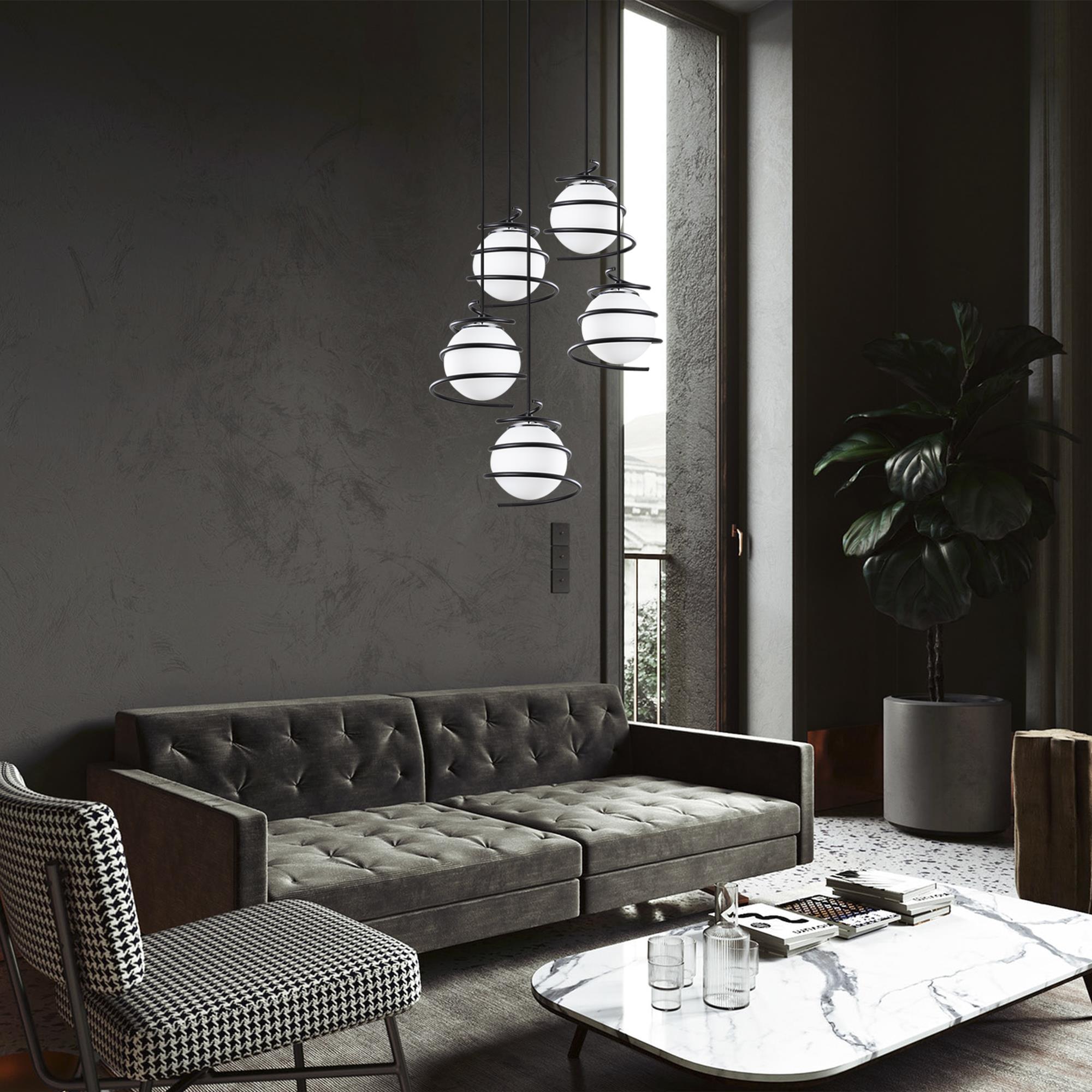 ELEGANCE-706-4, CAMLI 5'Lİ TEPSİ SARKIT