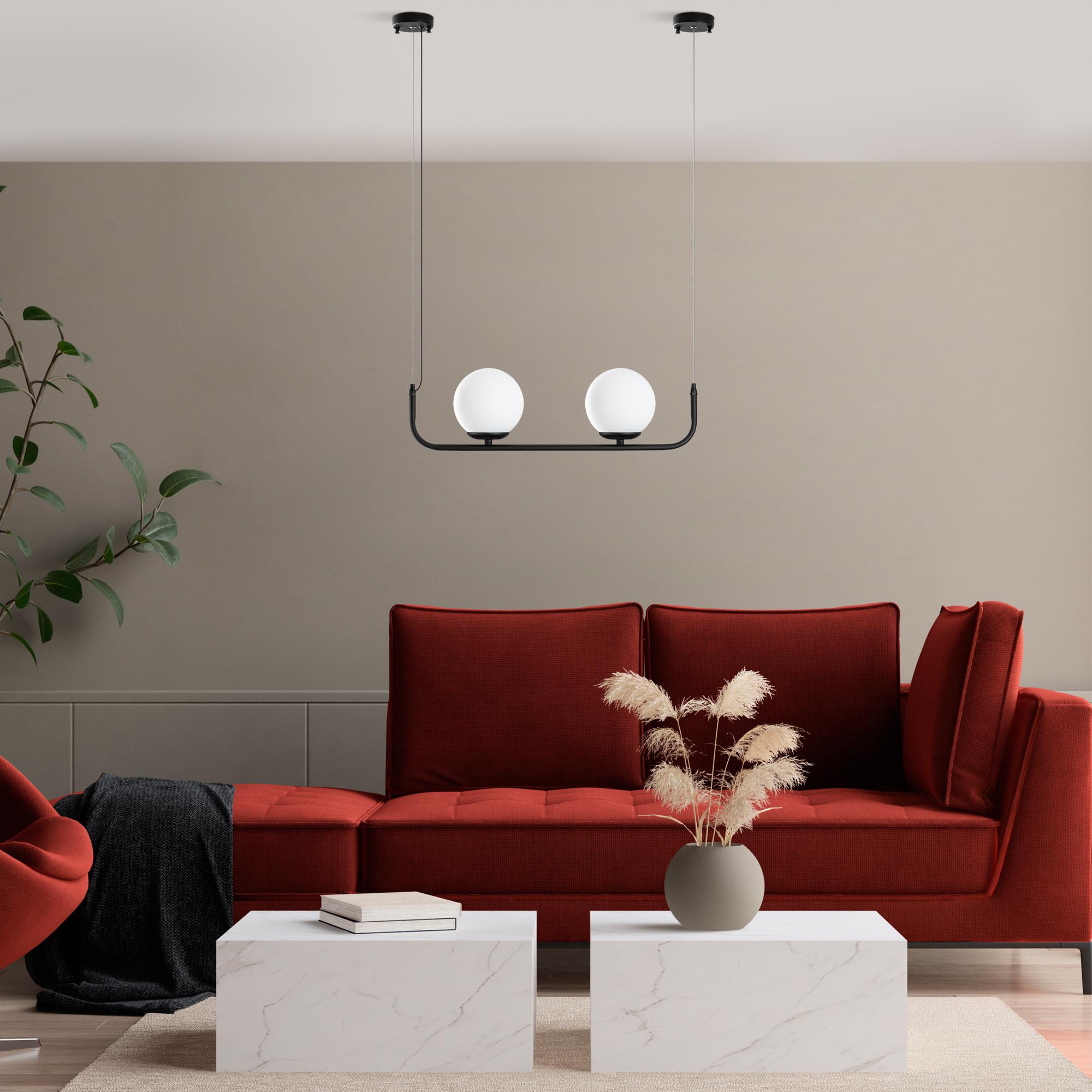 FARUK-13710, CAMLI 2'Lİ AVİZE 