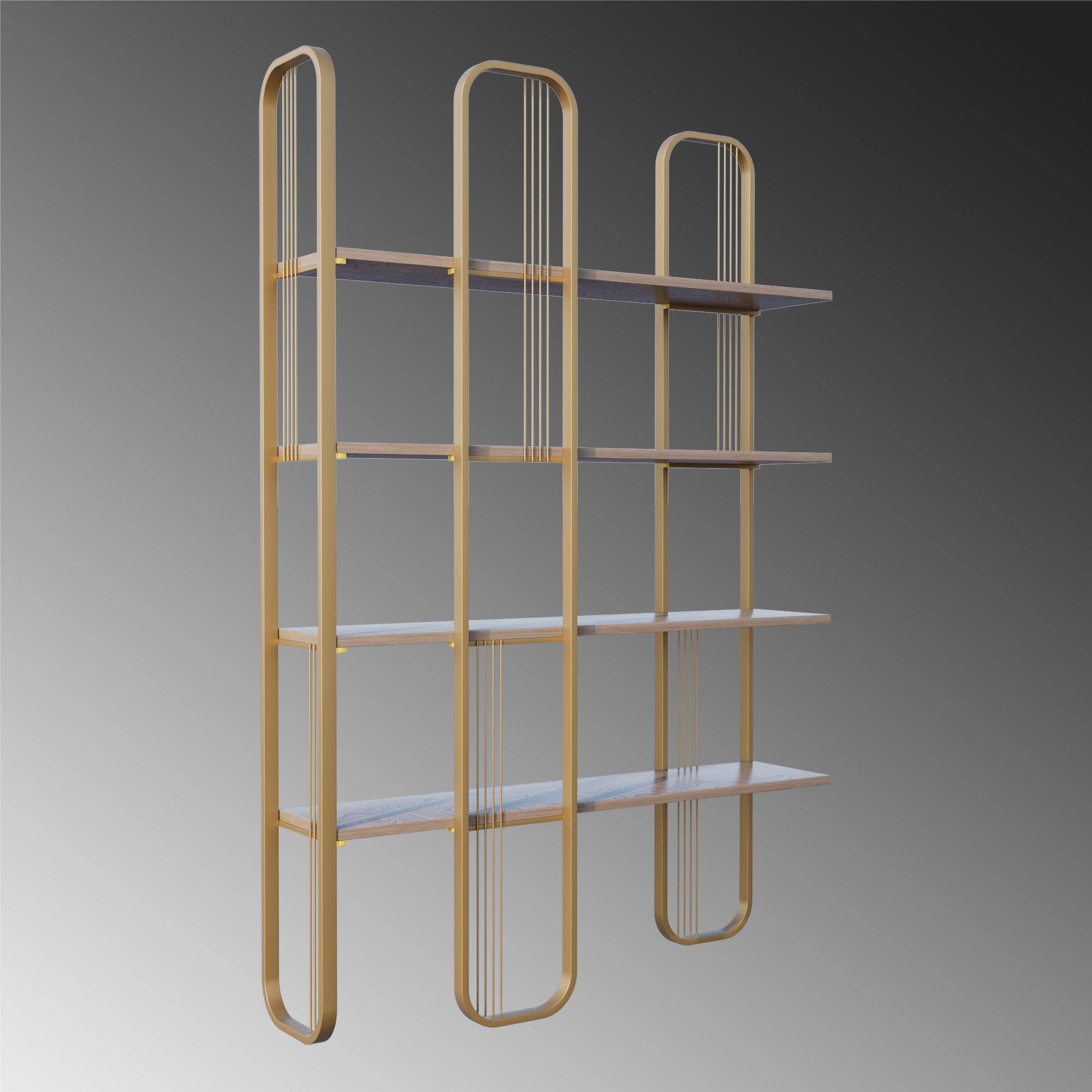 GED-031 METAL AHŞAP DEKORATİF RAF ÜNİTESİ