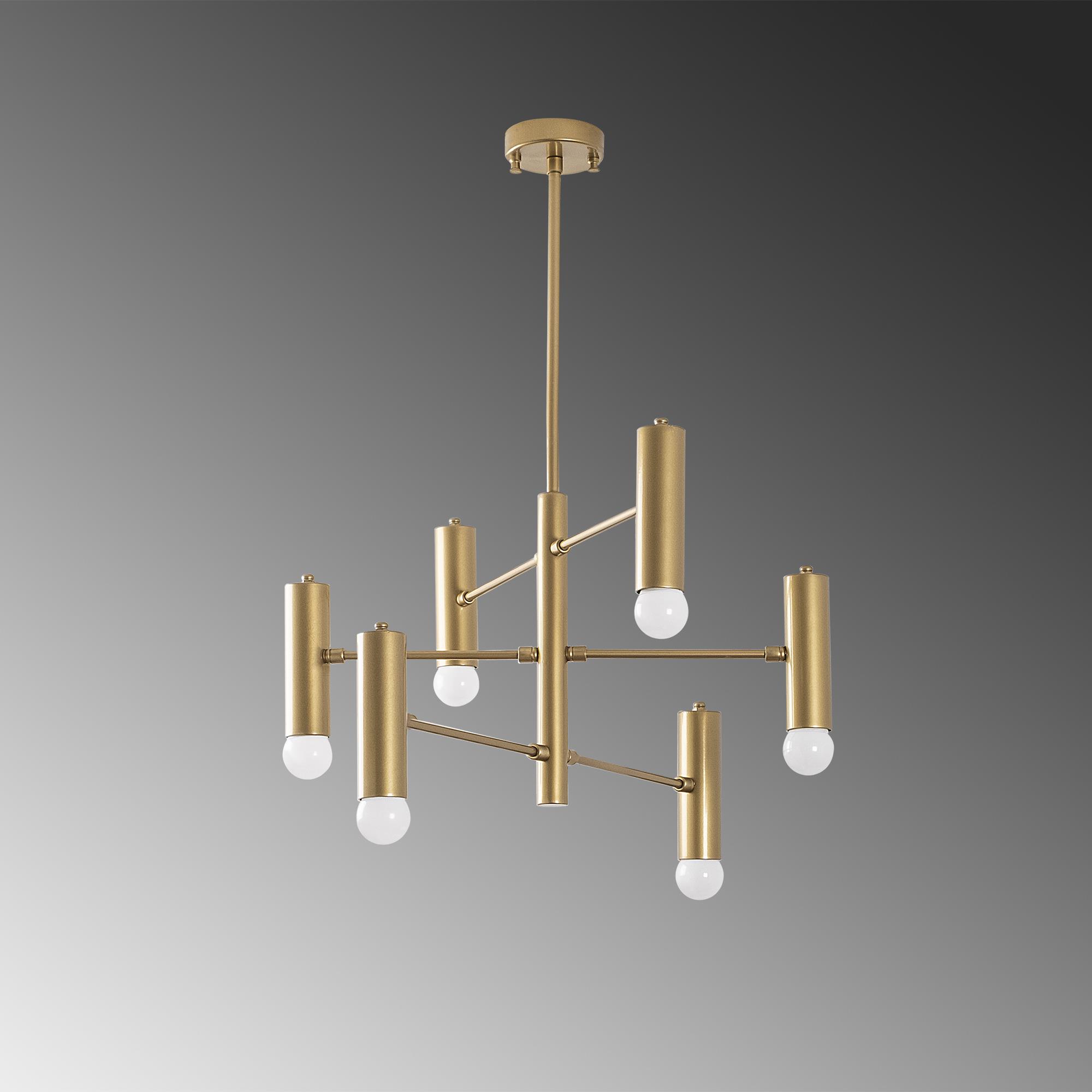 GHARIB-13267, METAL 6'LI AVİZE 